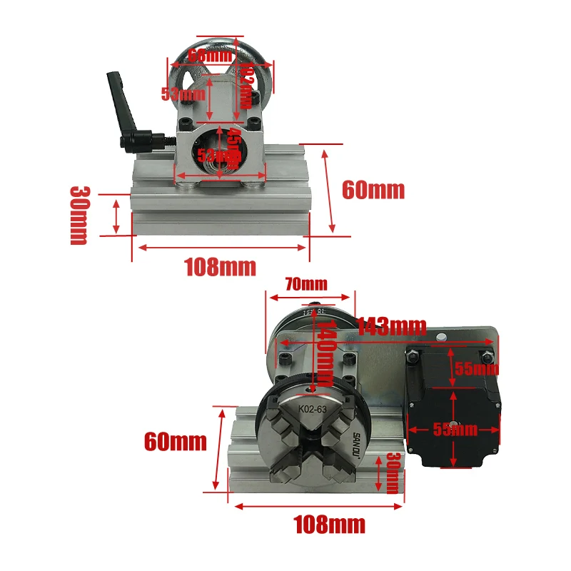 DIY 4th 5th Rotary Axis For Mi - Cnc Router Machine ulasan dan harga