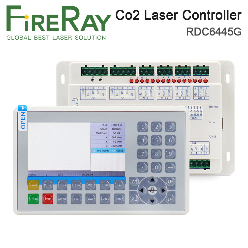 FireRay Ruida RDC6445 RDC6442  - Co2 Laser Engraving Machine ulasan dan harga