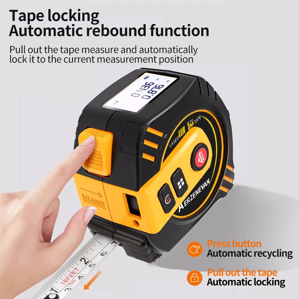 80m Laser Tape Measure Tape Me - Industrial Laser Sensor ulasan dan harga