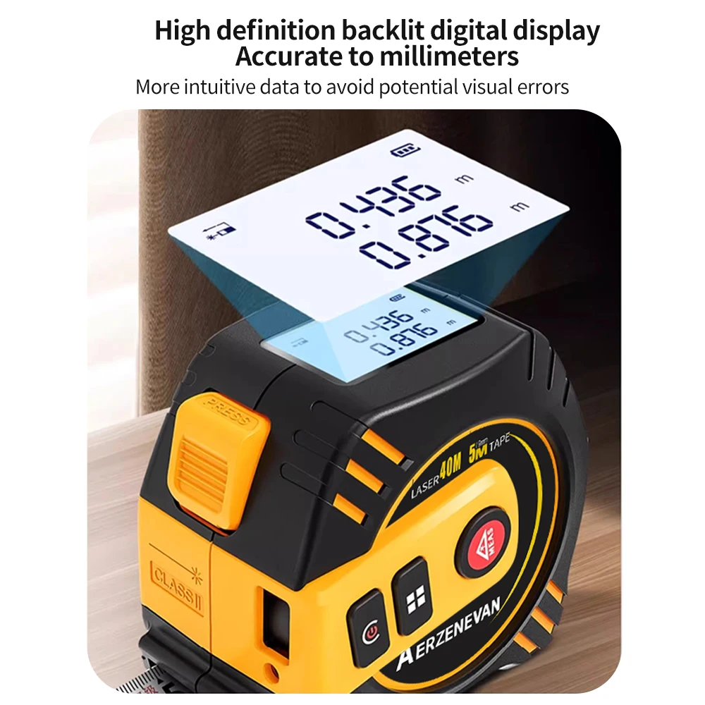 80m Laser Tape Measure Tape Me - Industrial Laser Sensor ulasan dan harga