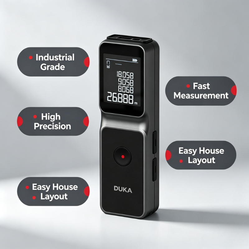 DUKA LSA Laser Range Finder In - Industrial Laser Measuring Device ulasan dan harga