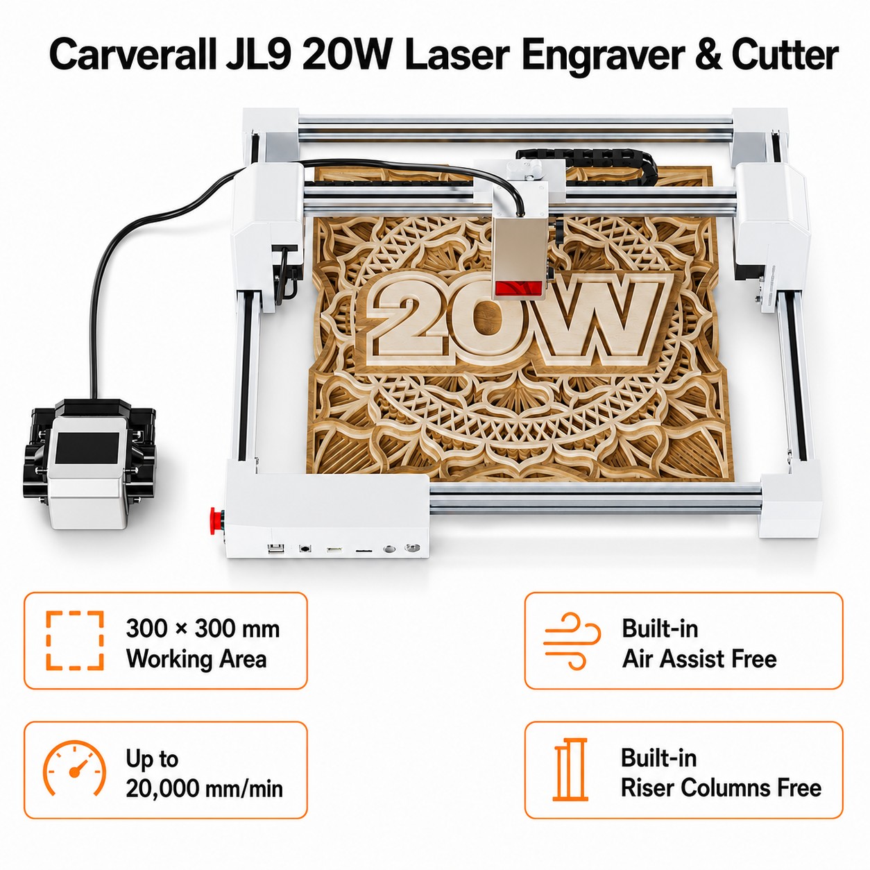 Carverall JL9 20W Laser Engrav - Industrial Laser Engraver ulasan dan harga