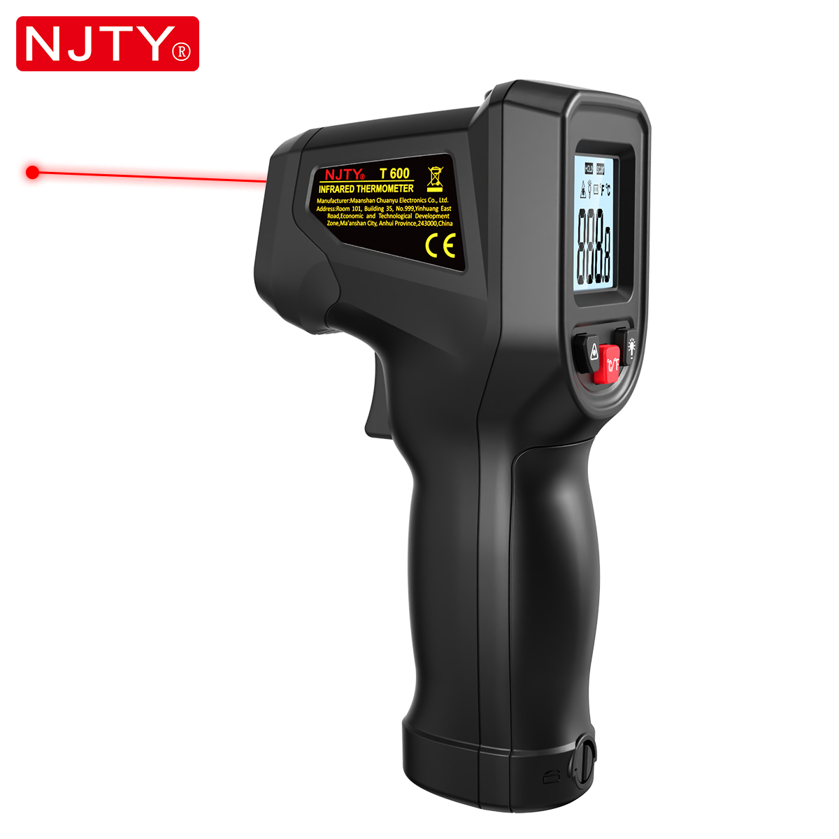 NJTY T600 Infrared Thermometer - Industrial Laser Blaster ulasan dan harga