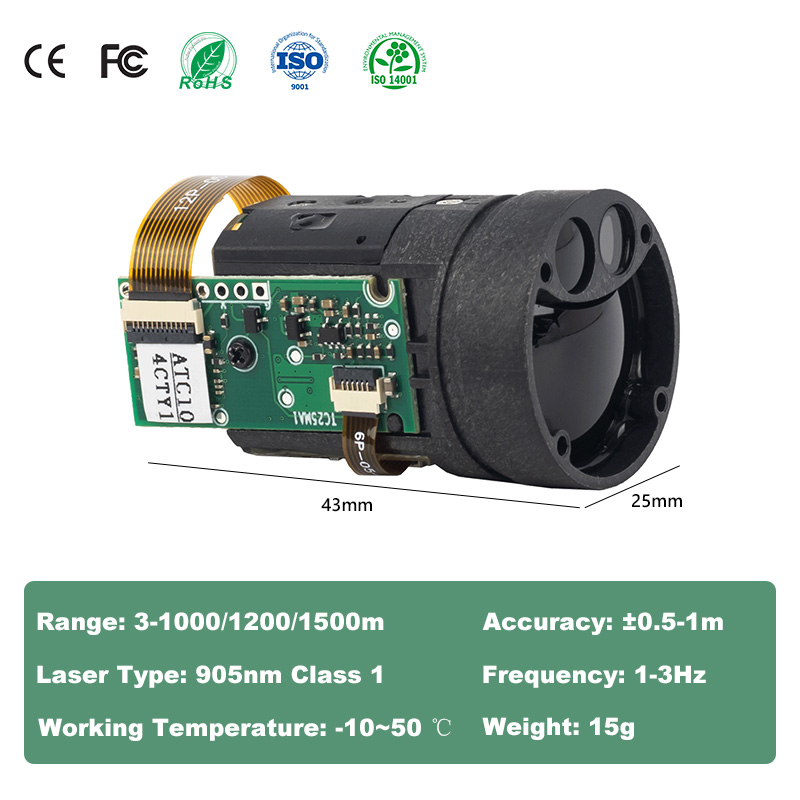 1200m Mini TOF Laser Rangefind - Industrial Applications Of Laser ulasan dan harga