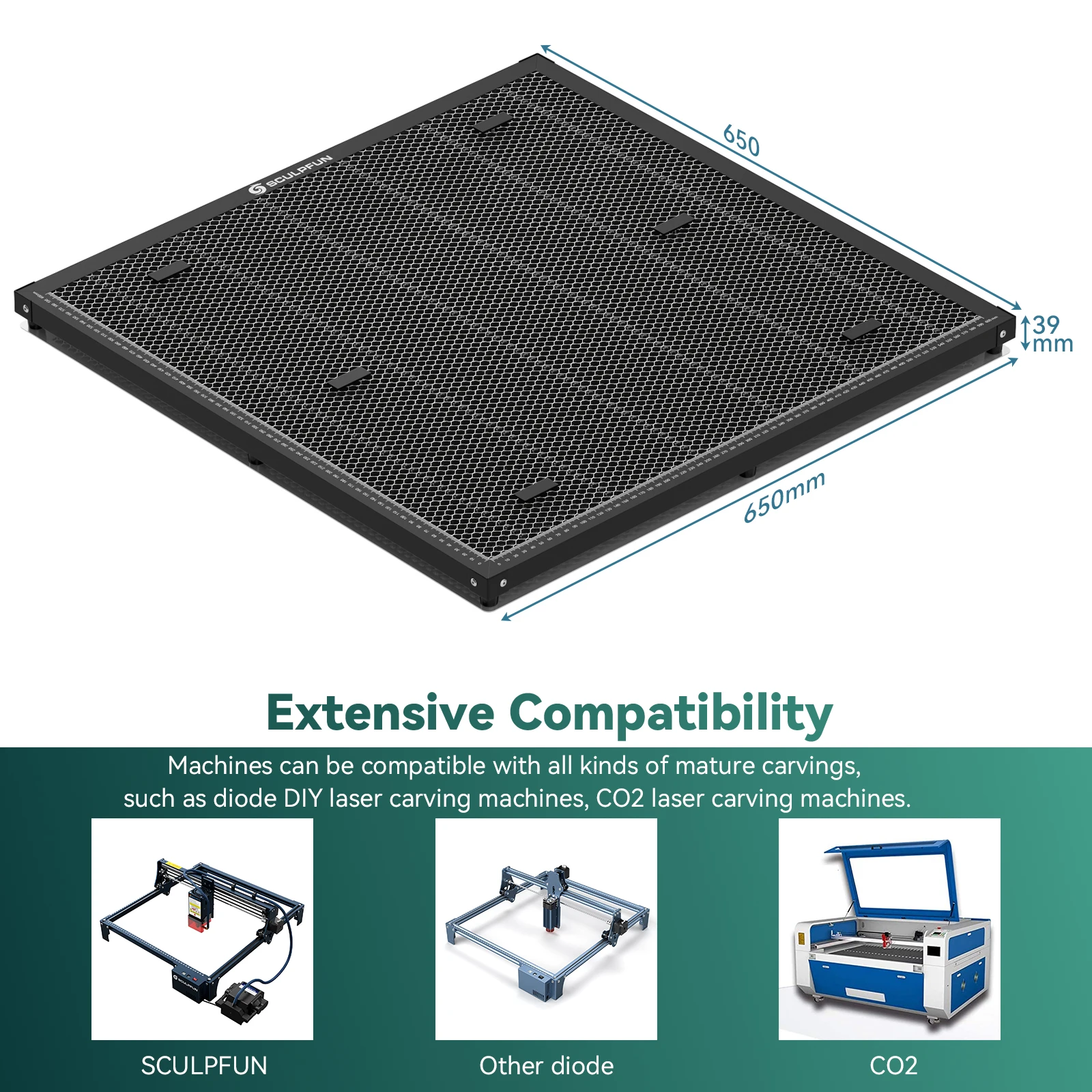 SCULPFUN 600x600mm Honeycomb P - Co2 Laser Engraving Machine ulasan dan harga